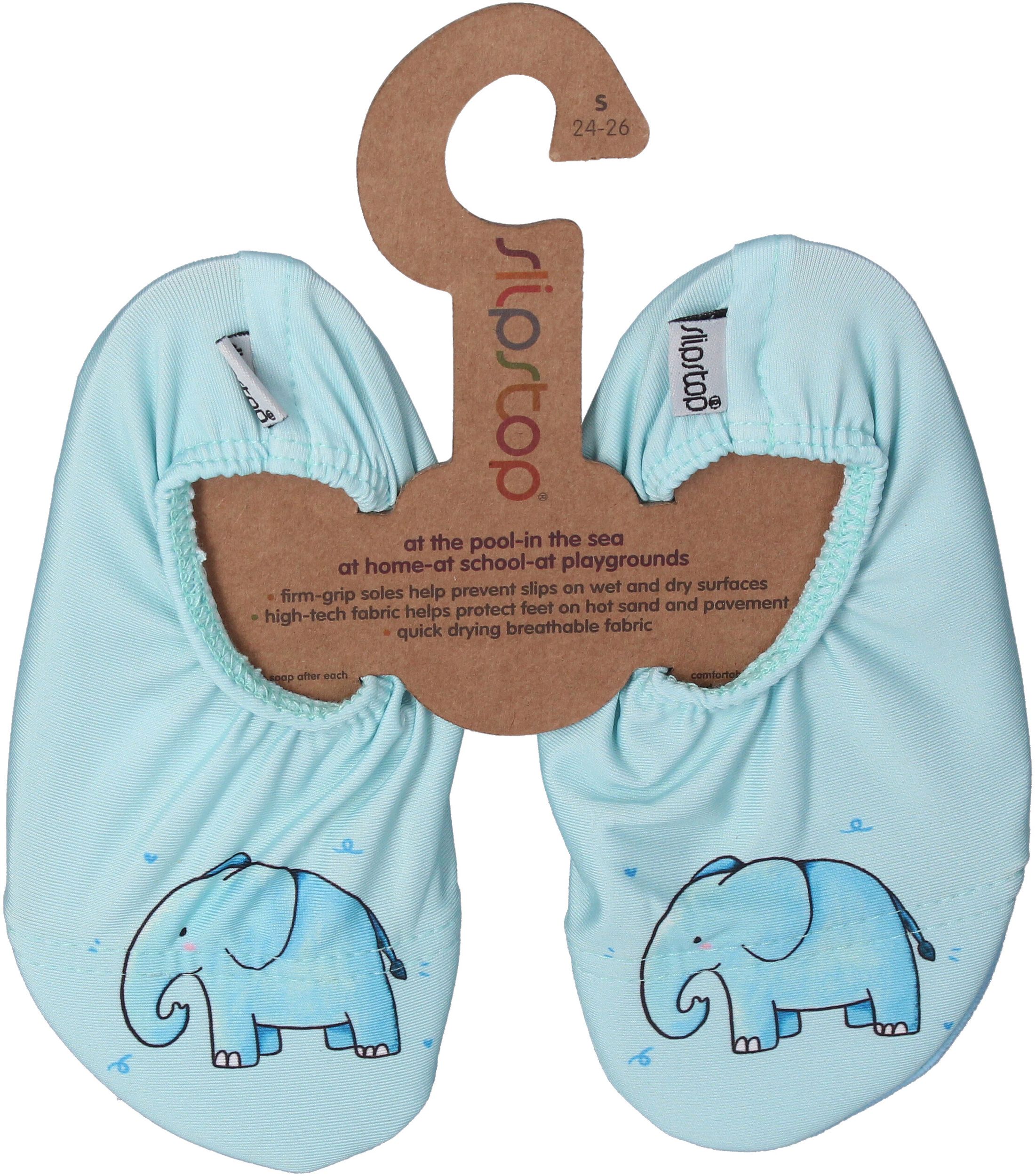 SLIPSTOP Kinder Hausschuhe Badeschuhe HANT Elefant blau-0