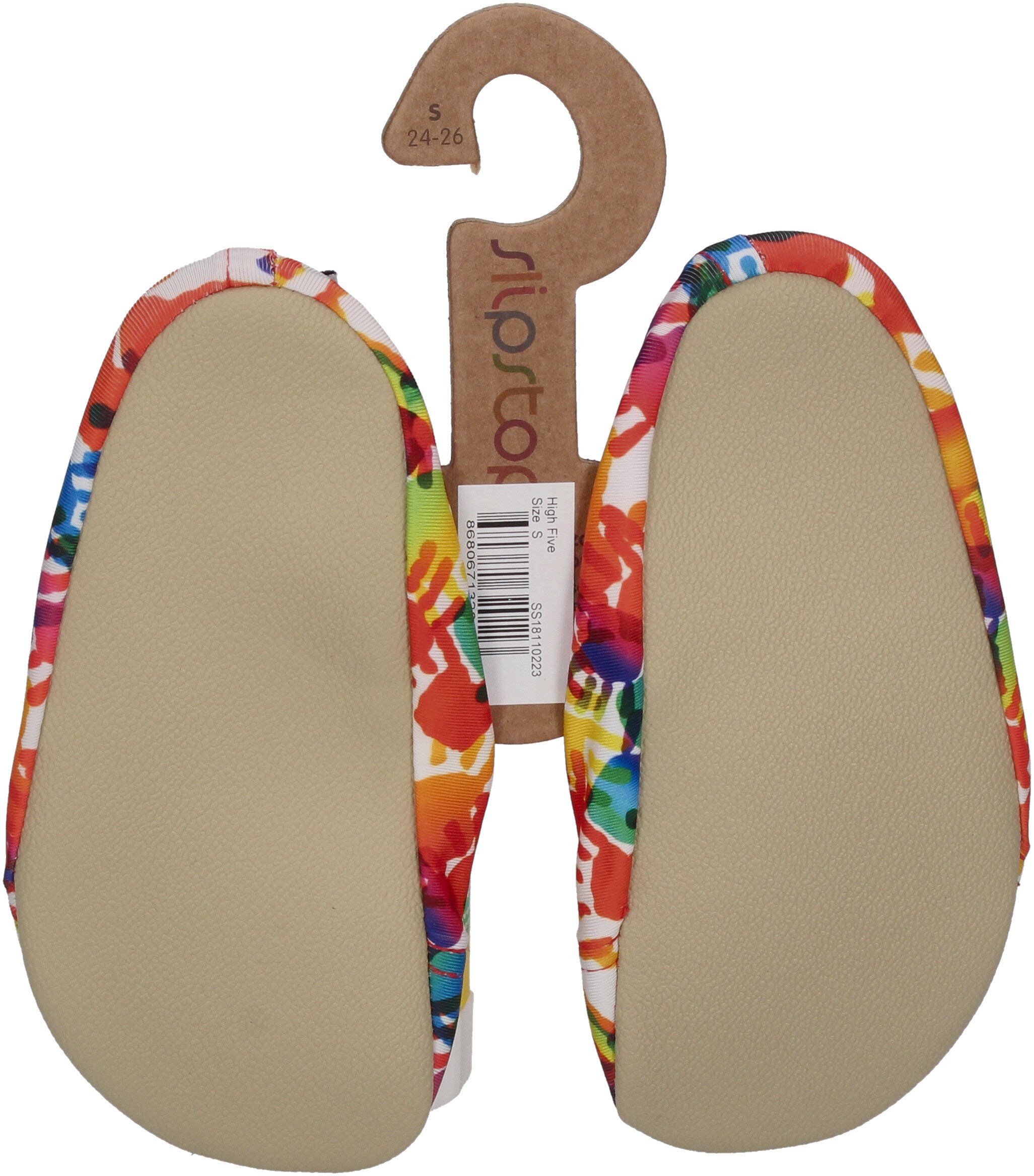 SLIPSTOP Kinder Hausschuhe Badeschuhe HIGH FIVE multi-1