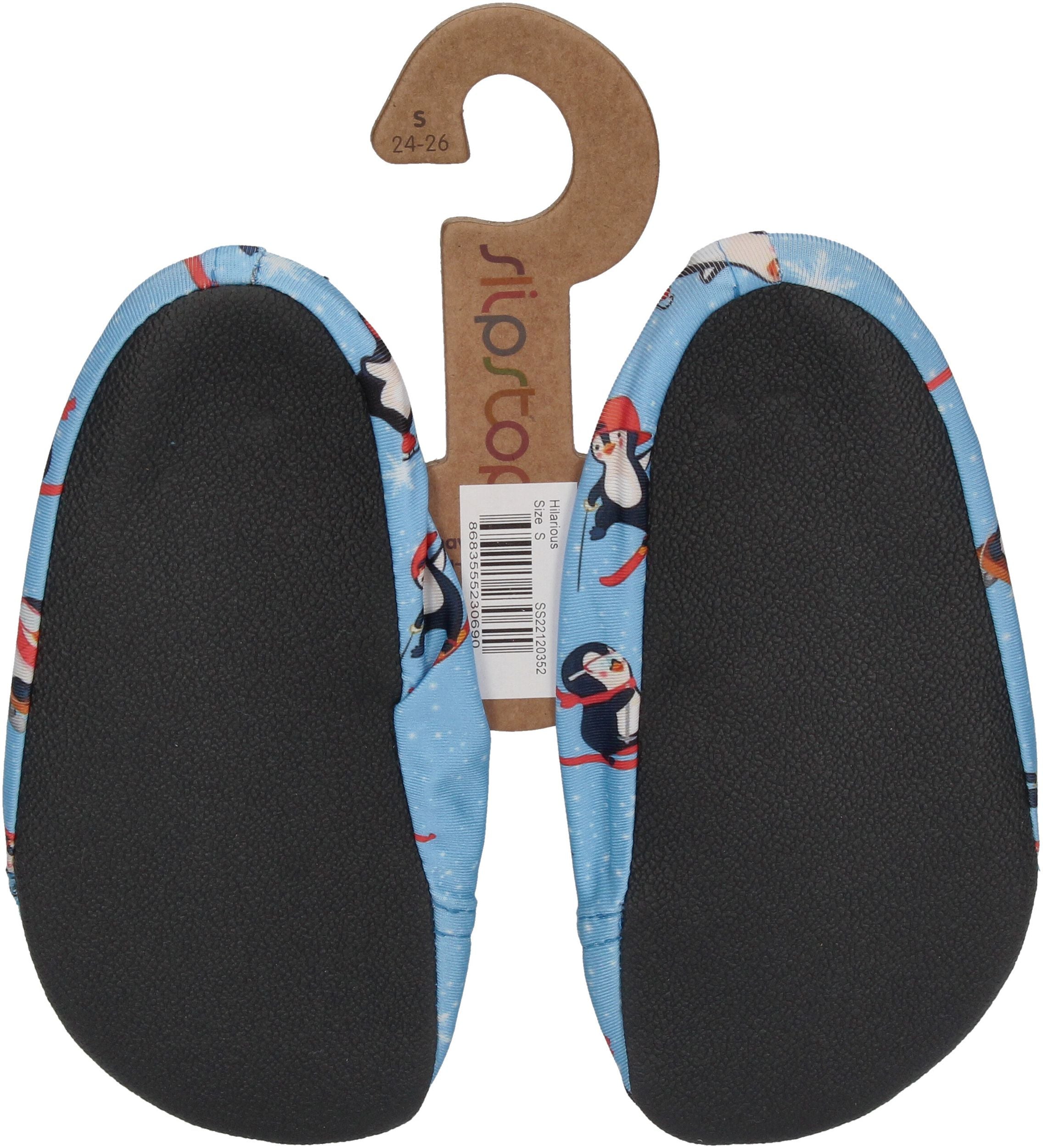 SLIPSTOP Kinder Hausschuhe Badeschuhe HILARIOUS hellblau-1