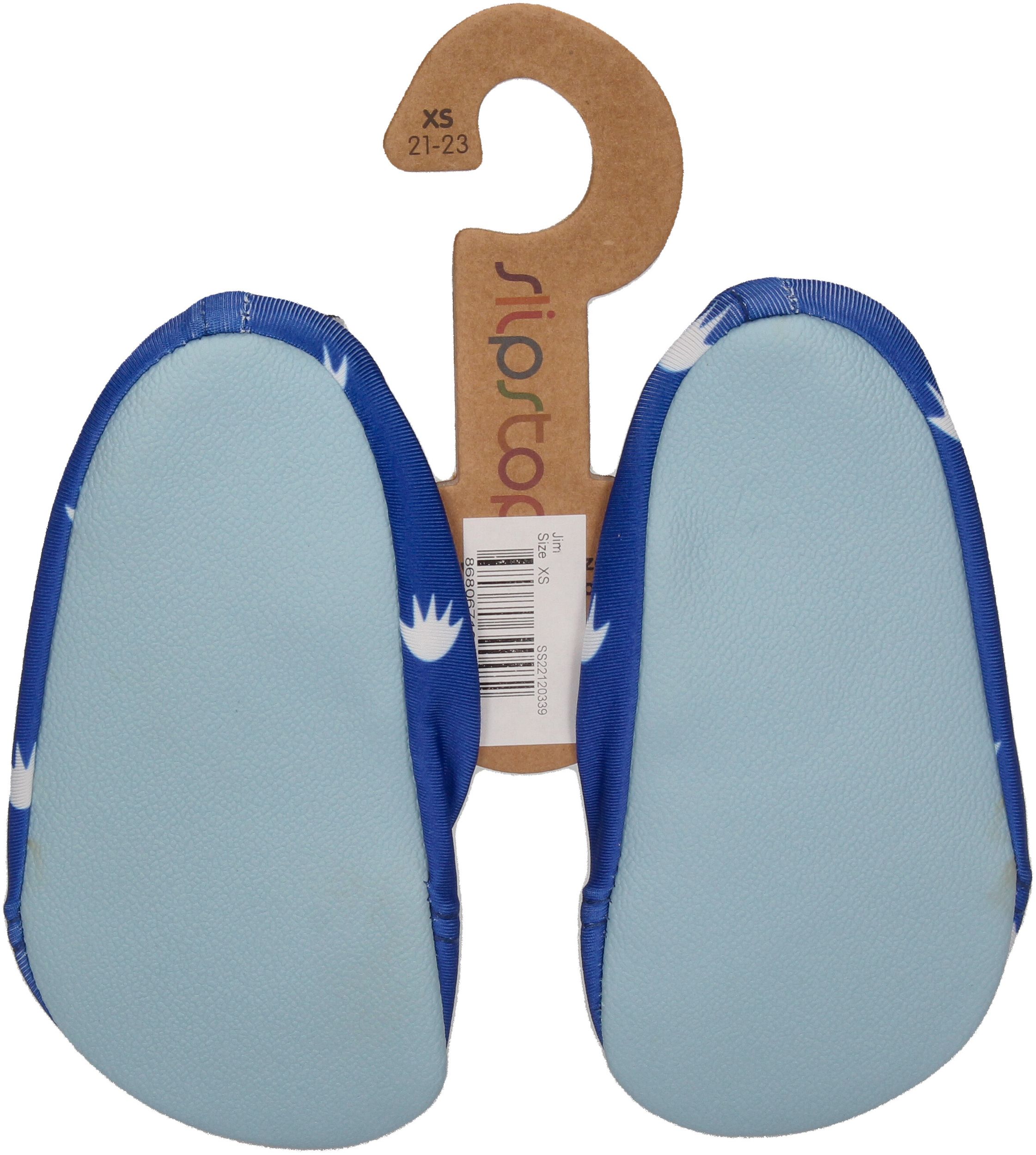 SLIPSTOP Kinder Hausschuhe Badeschuhe JIM Krokodil blue-1
