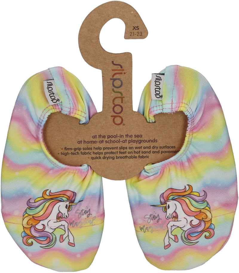 SLIPSTOP Kinder Hausschuhe Badeschuhe MAGICAL Einhorn-0