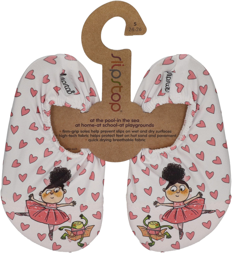 SLIPSTOP Kinder Hausschuhe Badeschuhe MEGHAN Ballerina white