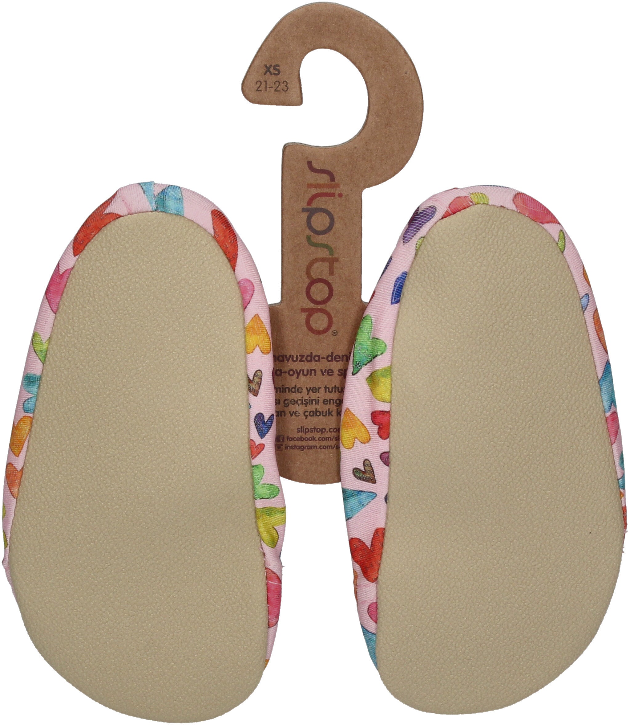 SLIPSTOP Kinder Hausschuhe Badeschuhe MINTY - Herzchen-1
