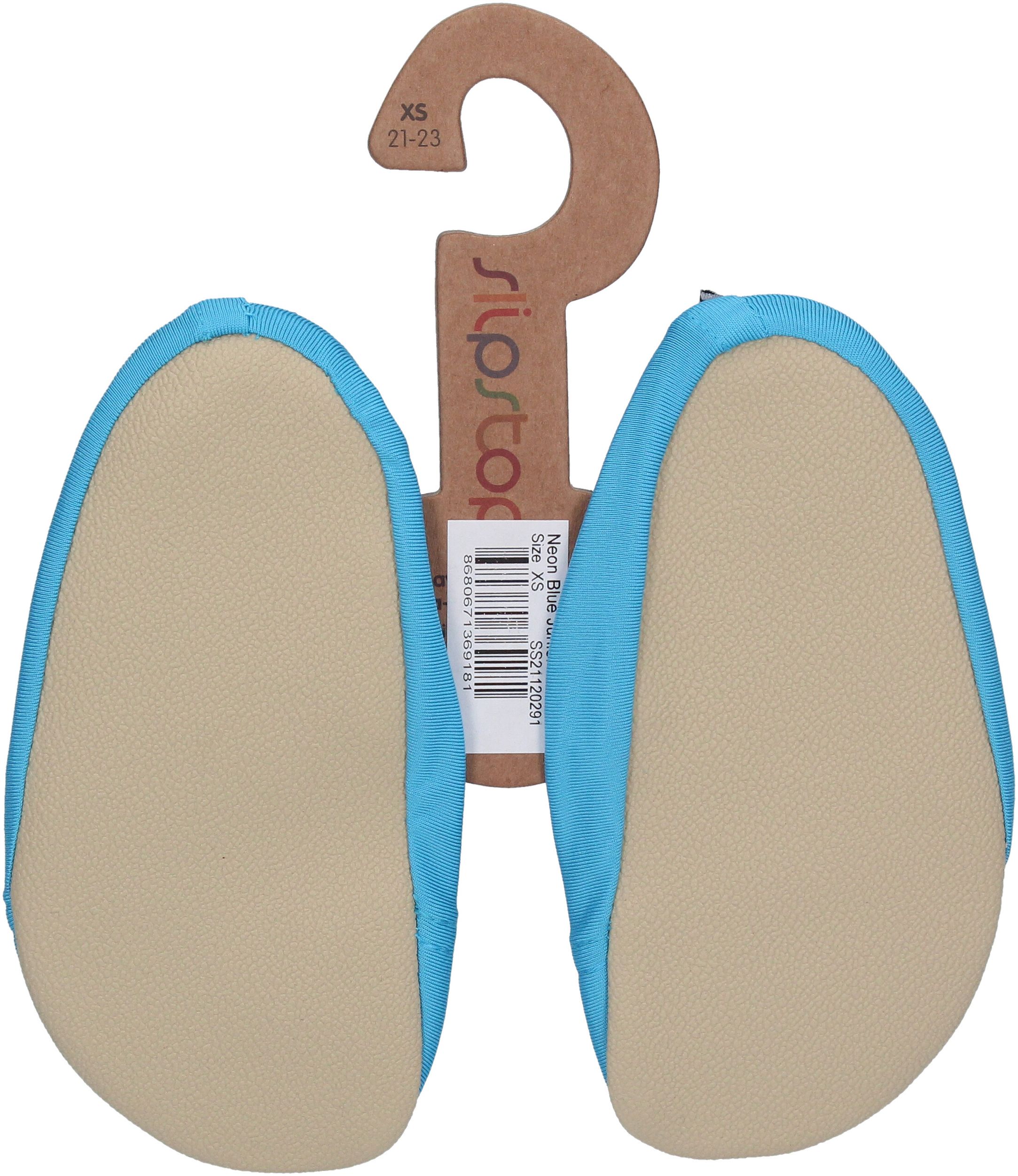 SLIPSTOP Kinder Hausschuhe Badeschuhe NEON BLUE - blau-1