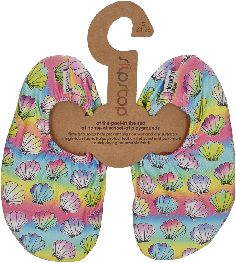 SLIPSTOP Kinder Hausschuhe Badeschuhe OYSTER - rainbow-0