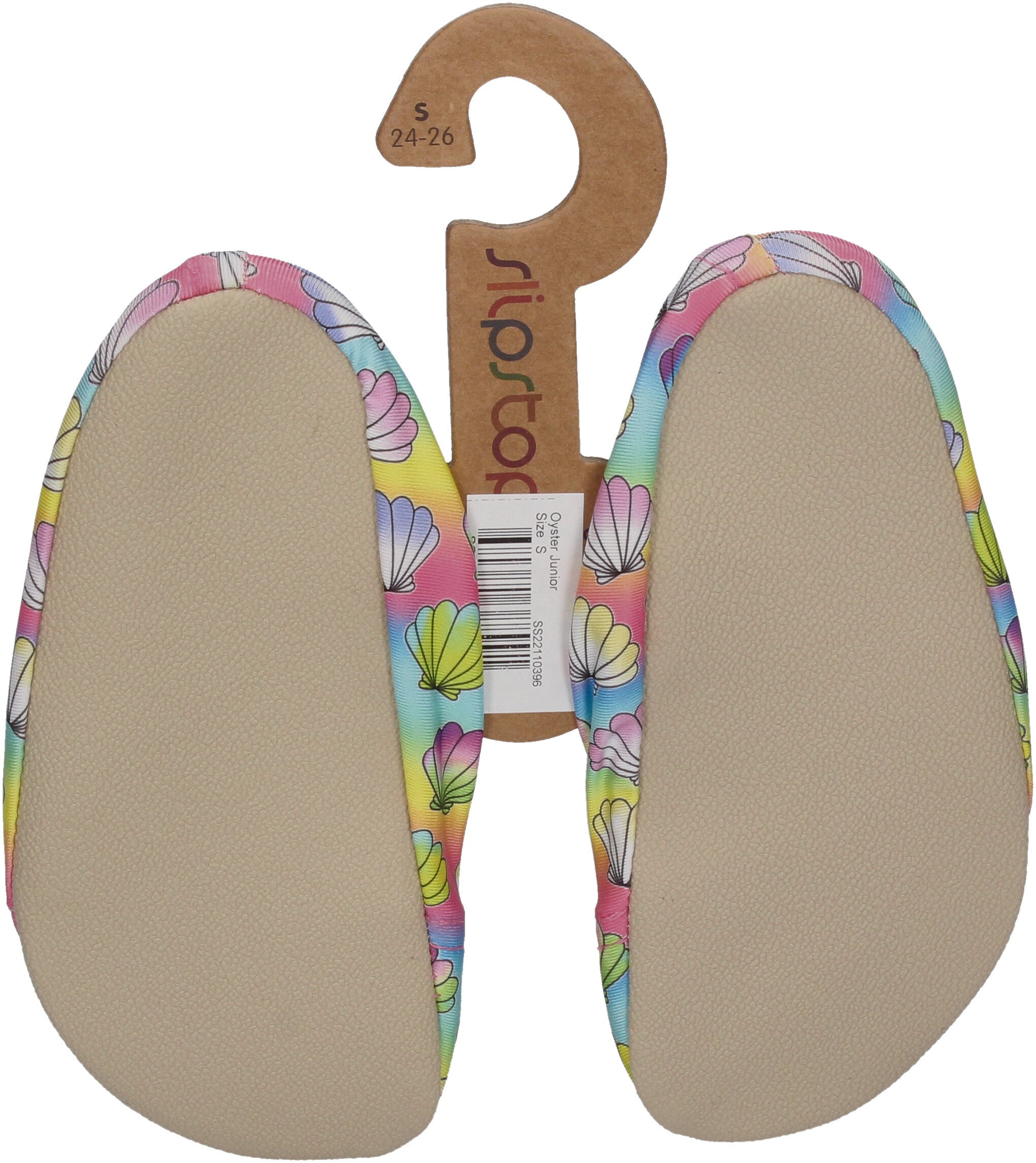 SLIPSTOP Kinder Hausschuhe Badeschuhe OYSTER - rainbow-1