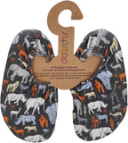 SLIPSTOP Kinder Hausschuhe Badeschuhe SAVANA Tiere bunt-0