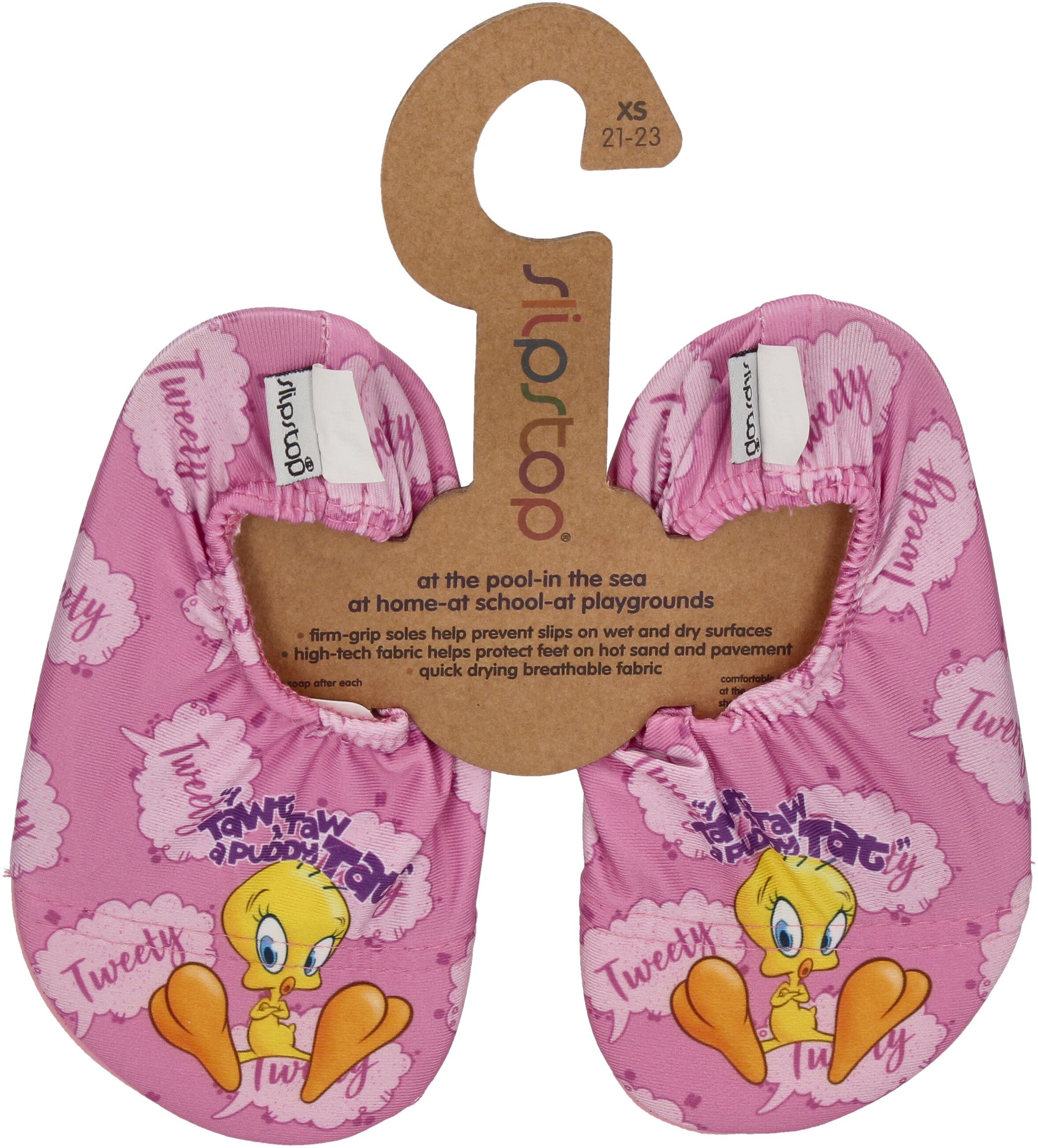 SLIPSTOP Kinder Hausschuhe Badeschuhe WARNER BROS TWEETY -0
