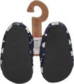 SLIPSTOP Kinder Hausschuhe Badeschuhe WILLY Wal blau-1