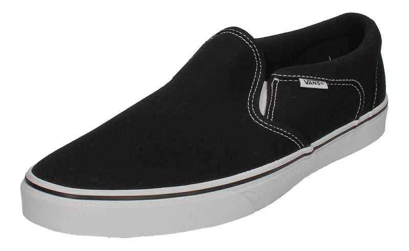VANS in Übergrößen - SlipOns ASHER - canvas black white-0