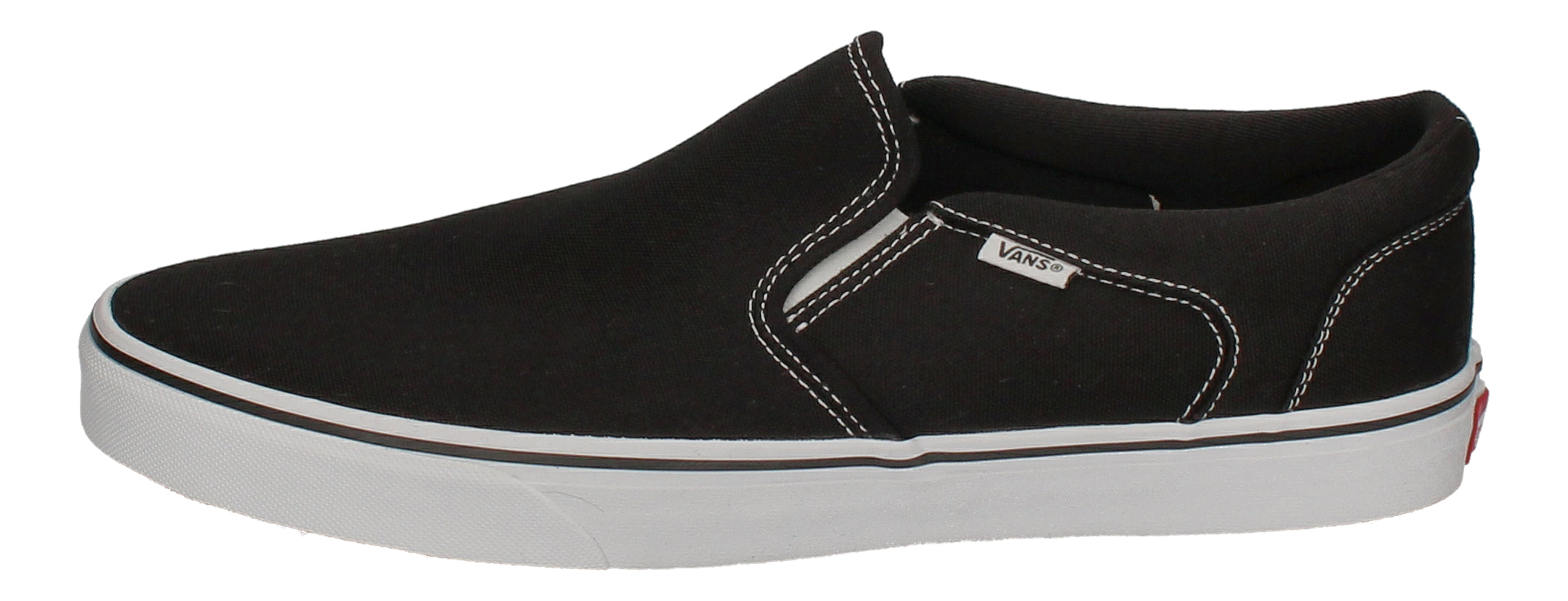 VANS in Übergrößen - SlipOns ASHER - canvas black white-1