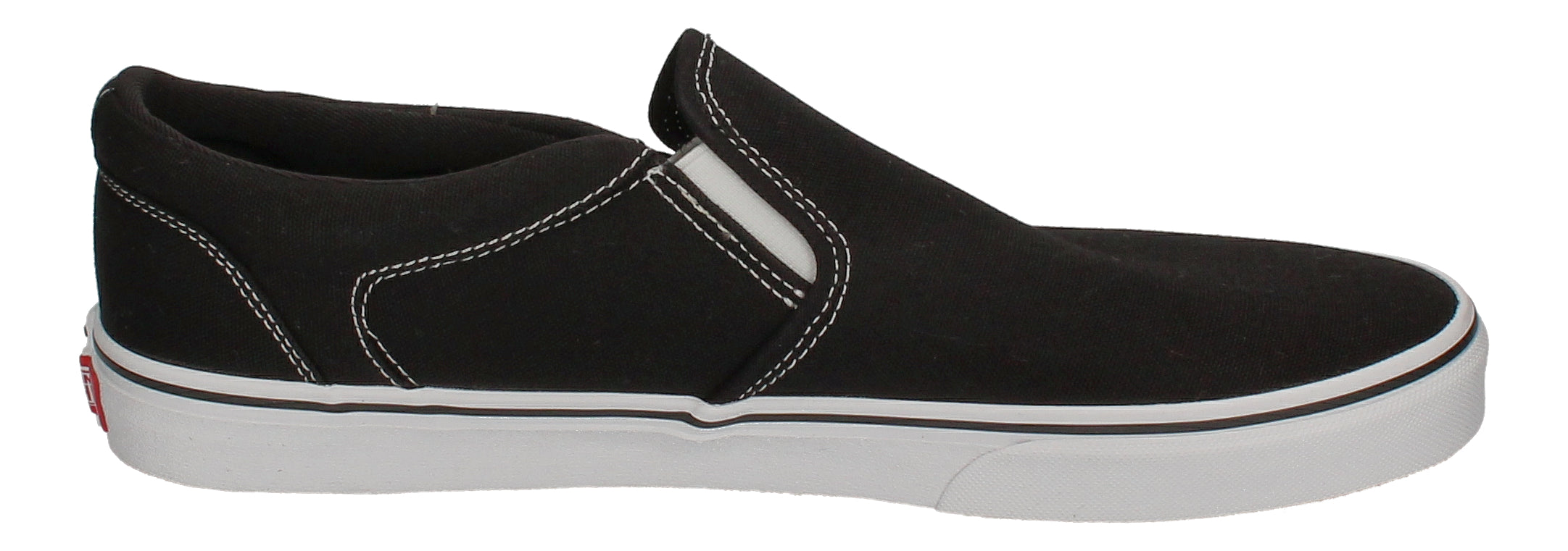 VANS in Übergrößen - SlipOns ASHER - canvas black white-3