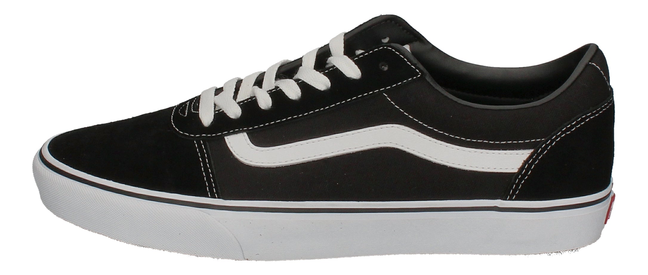 VANS in Übergrößen - WARD (Suede Canvas) black white-1