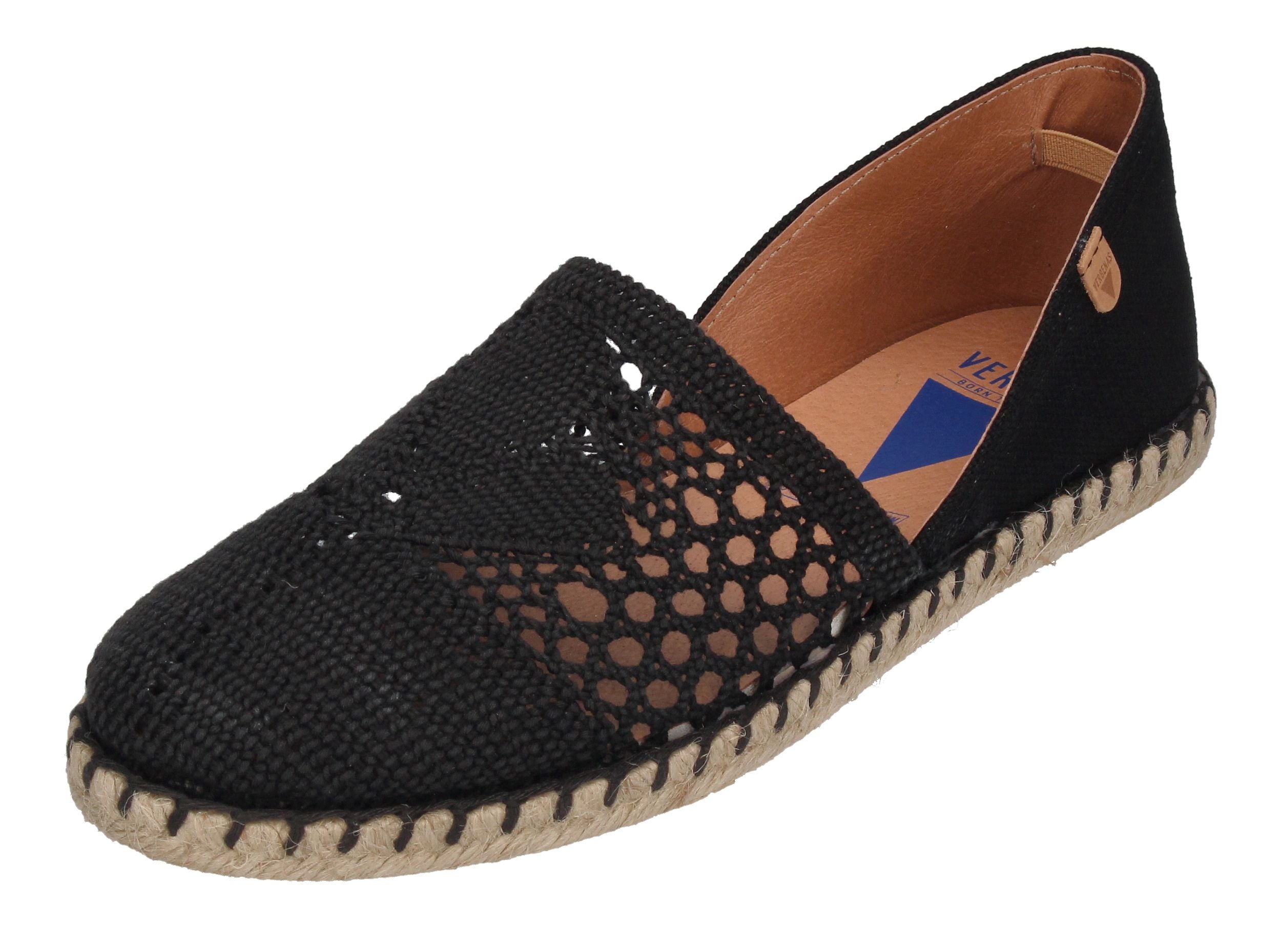 VERBENAS Damen Espadrilles CARMEN CROCHET LINO - negro-0