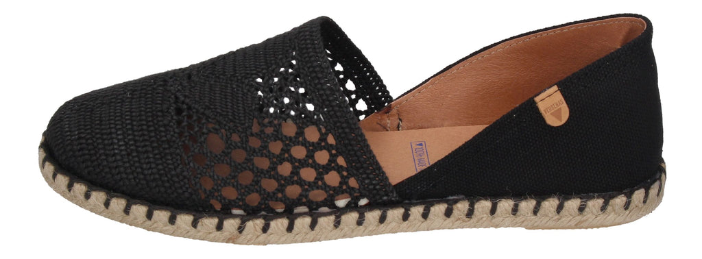 VERBENAS Damen Espadrilles CARMEN CROCHET LINO - negro-1