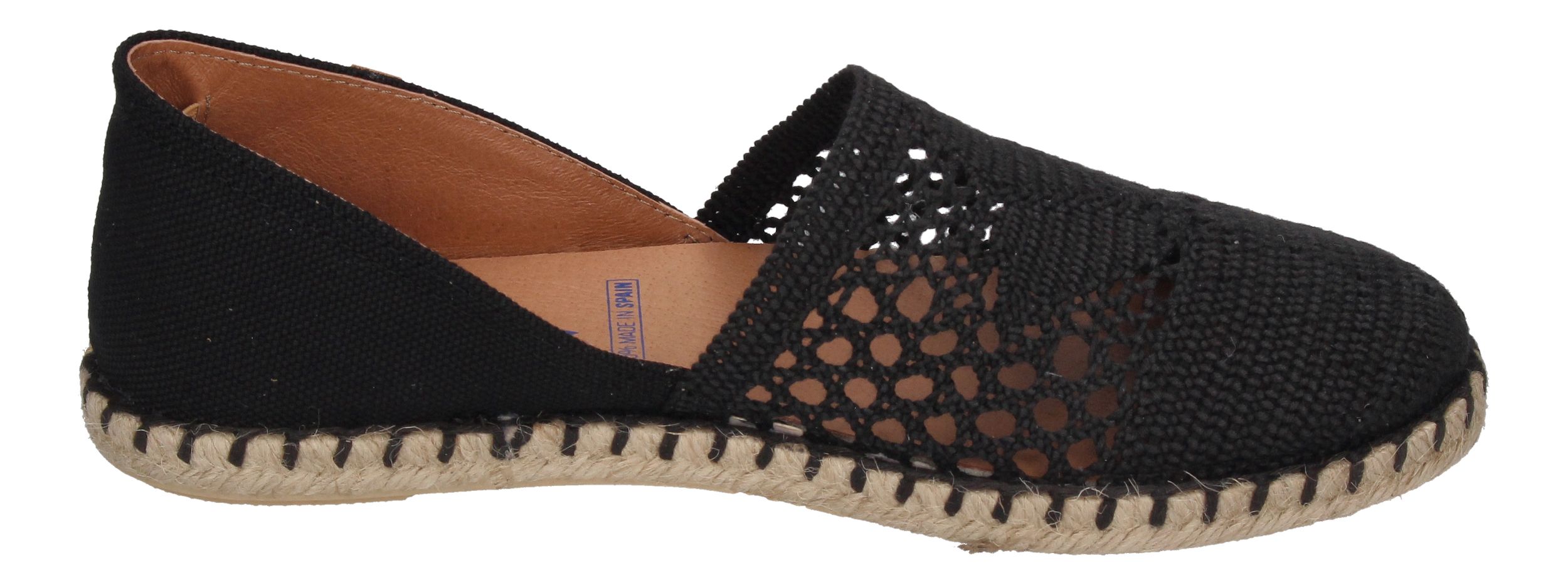 VERBENAS Damen Espadrilles CARMEN CROCHET LINO - negro-3