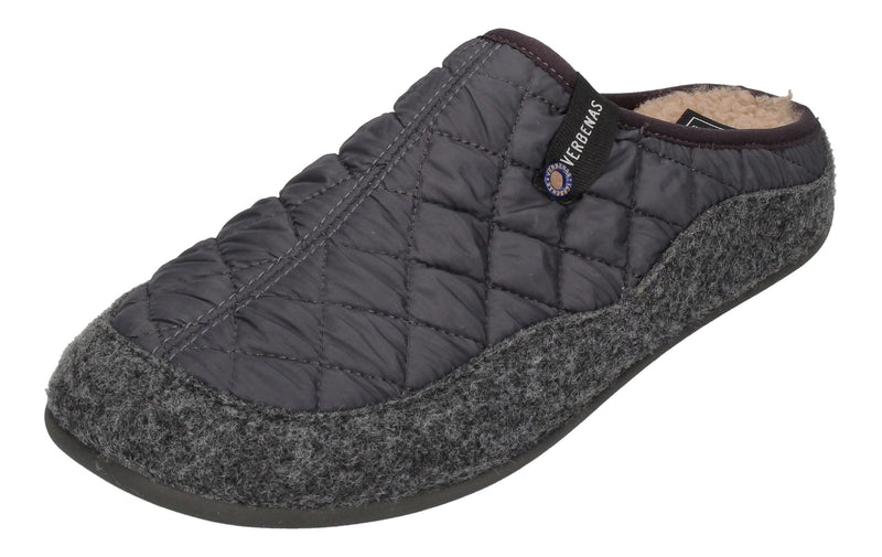 VERBENAS Herren Hausschuhe EARTH SAVENA PICOS antracita