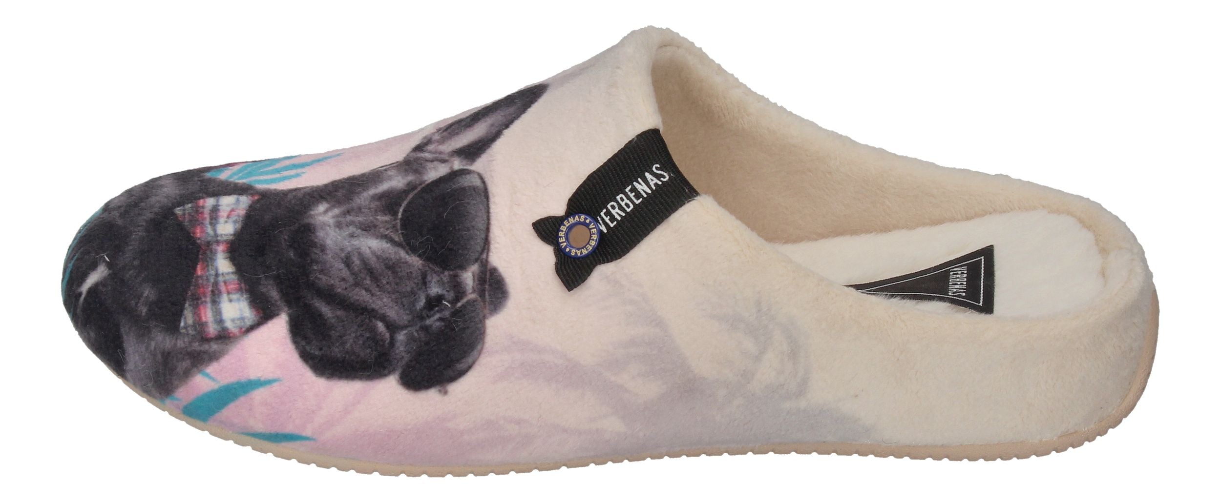 VERBENAS Damen Hausschuhe - YORK ANIMAL PELO - Bulldog