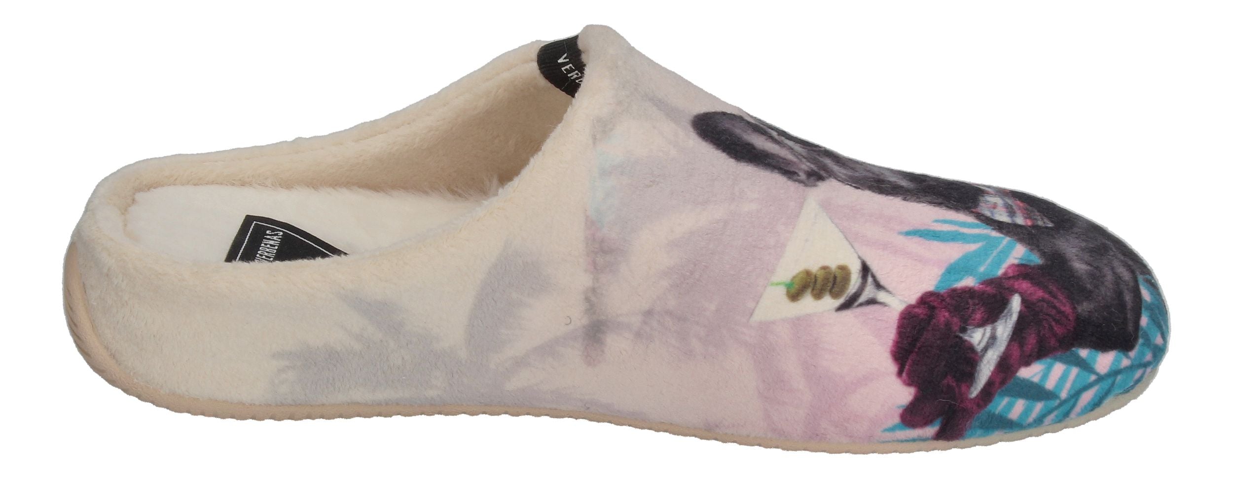 VERBENAS Damen Hausschuhe - YORK ANIMAL PELO - Bulldog