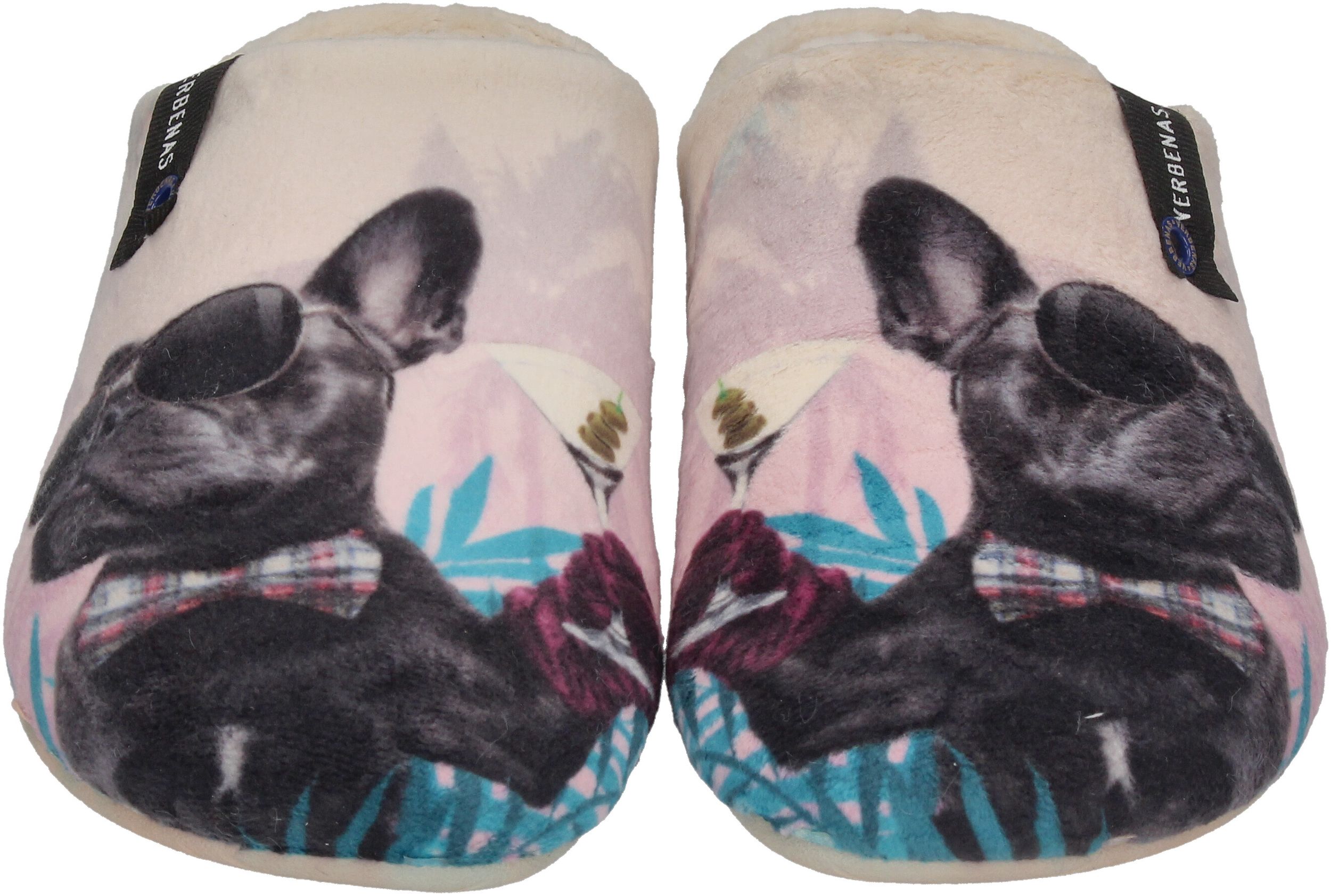 VERBENAS Damen Hausschuhe - YORK ANIMAL PELO - Bulldog