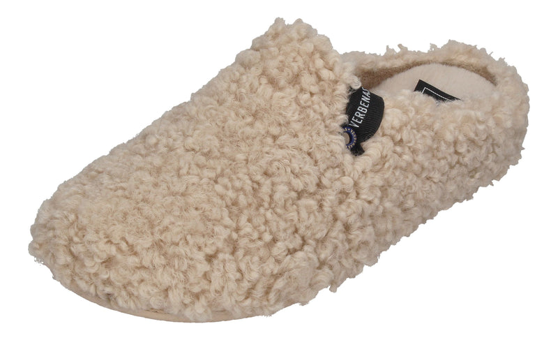 VERBENAS Damen Hausschuhe - YORK CURLY - beige
