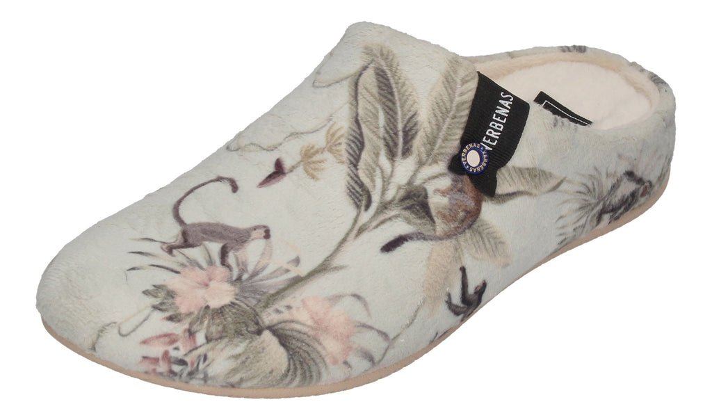 VERBENAS Damen Hausschuhe - YORK JUNGLE MONKIES - celeste