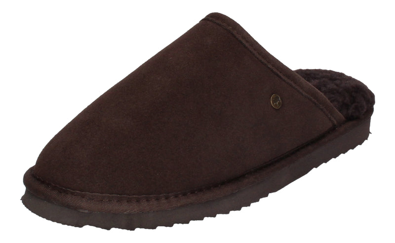 WARMBAT Herrenschuhe Hausschuhe CLASSIC SUEDE - choco-0