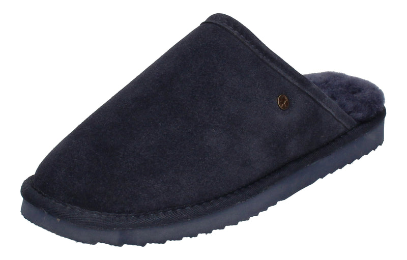 WARMBAT Lammfell Hausschuhe CLASSIC SUEDE dark navy-0