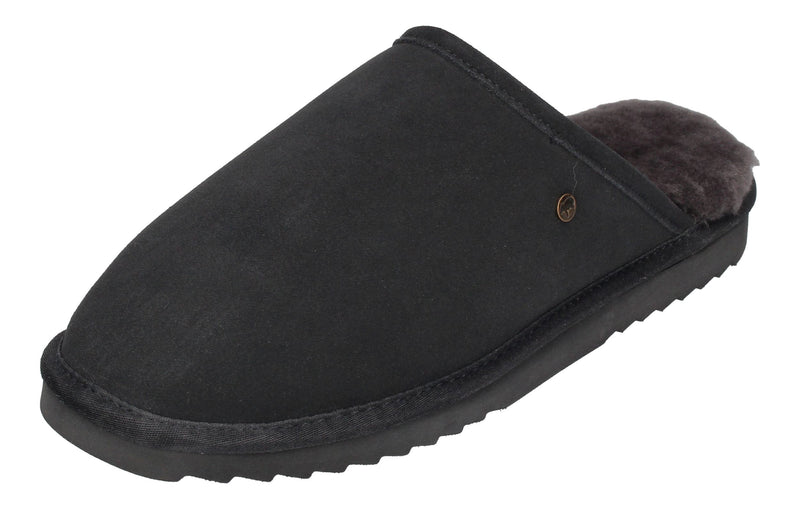 WARMBAT Lammfell Hausschuhe CLASSIC SUEDE charcoal