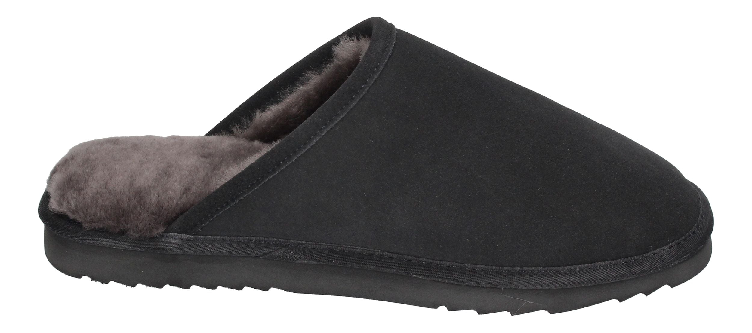 WARMBAT Lammfell Hausschuhe CLASSIC SUEDE charcoal