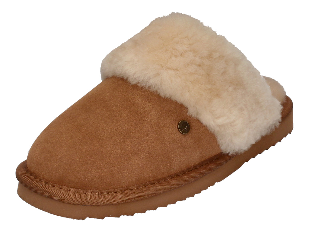 WARMBAT Damenschuhe Hausschuhe FLURRY SUEDE - cognac-0
