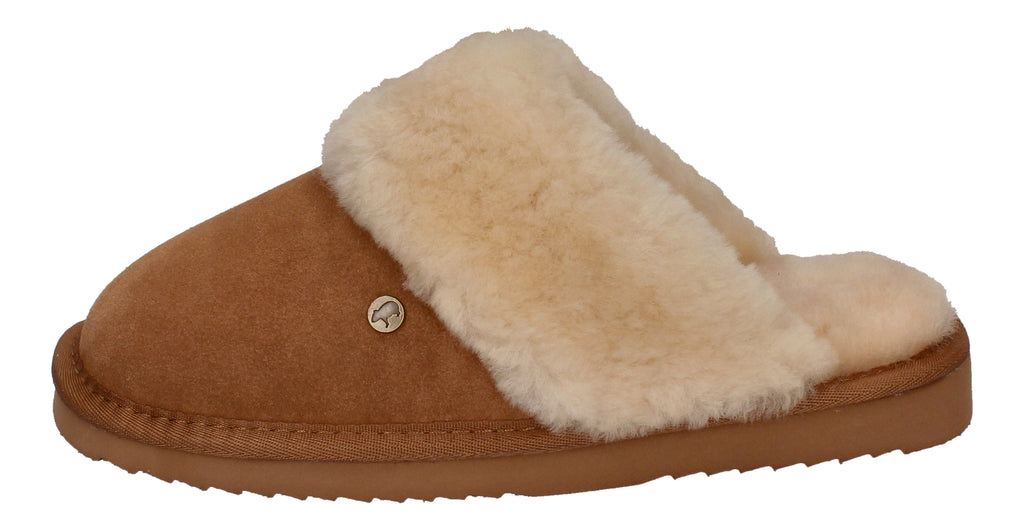 WARMBAT Damenschuhe Hausschuhe FLURRY SUEDE - cognac-1