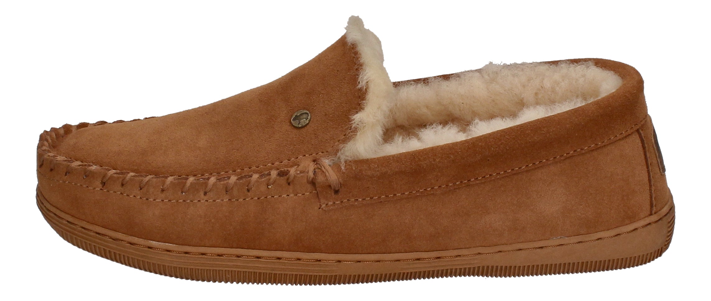 WARMBAT Herrenschuhe Hausschuhe GRIZZLY SUEDE - cognac-1