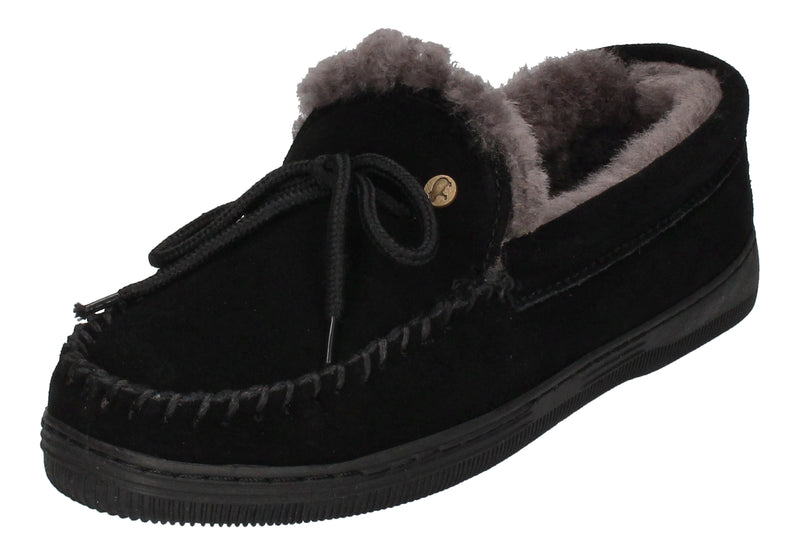 WARMBAT Damenschuhe Hausschuhe KOALA SUEDE - black-0