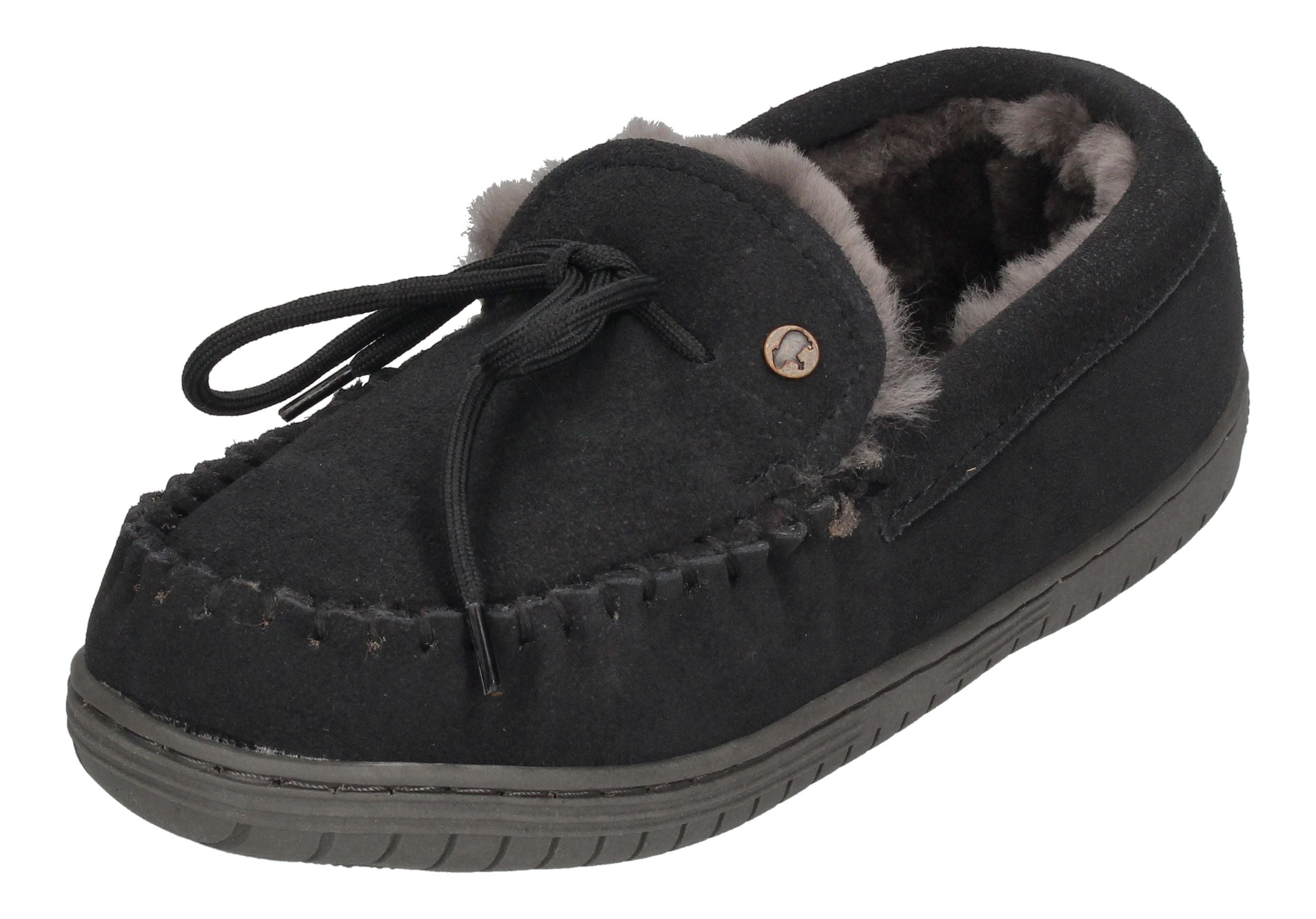 WARMBAT Damenschuhe Hausschuhe KOALA SUEDE - charcoal
