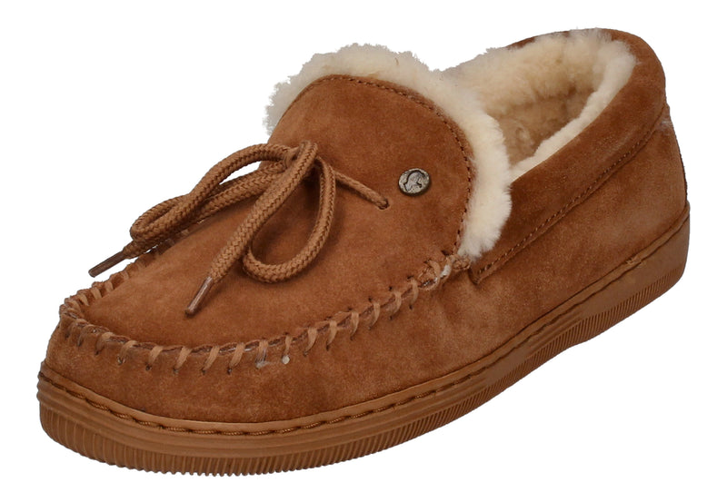 WARMBAT Damenschuhe Hausschuhe KOALA SUEDE - cognac-0