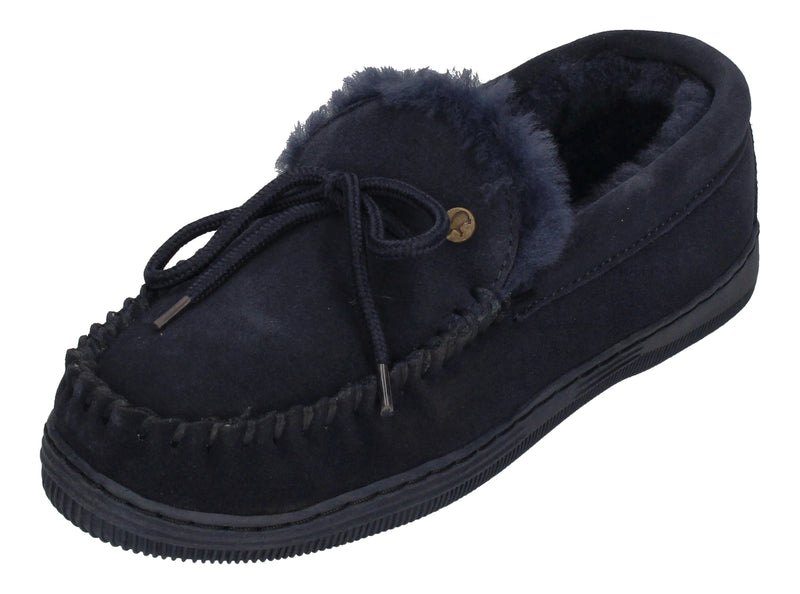 WARMBAT Damenschuhe Hausschuhe KOALA SUEDE - navy-0