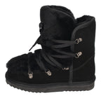 WARMBAT Damenschuhe Schaffell Booties MOONBI SUEDE - black