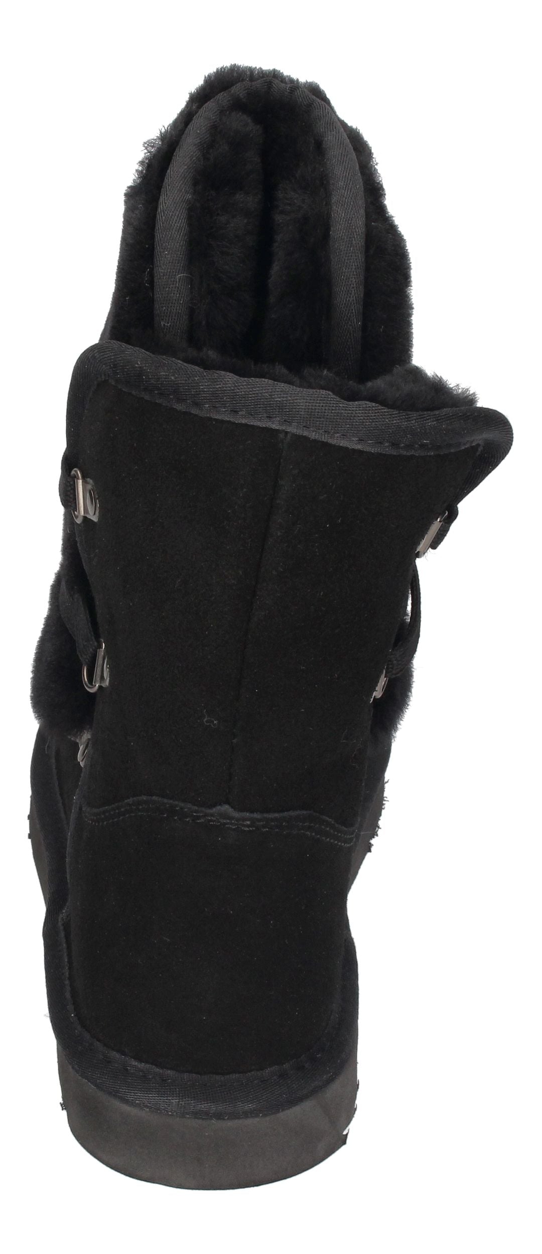 WARMBAT Damenschuhe Schaffell Booties MOONBI SUEDE - black