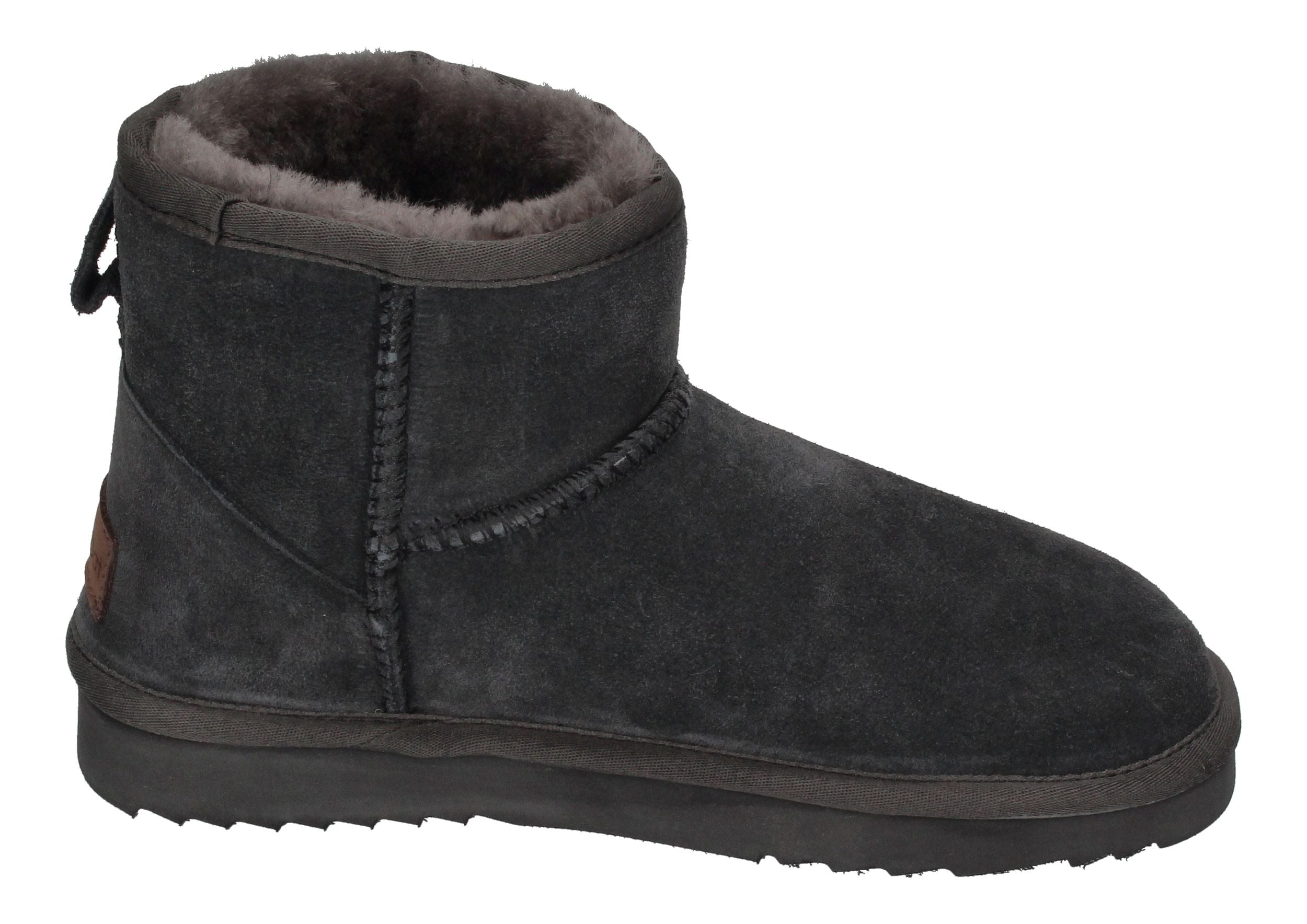 WARMBAT Damenschuhe Schaffell Booties WALLABY - charcoal