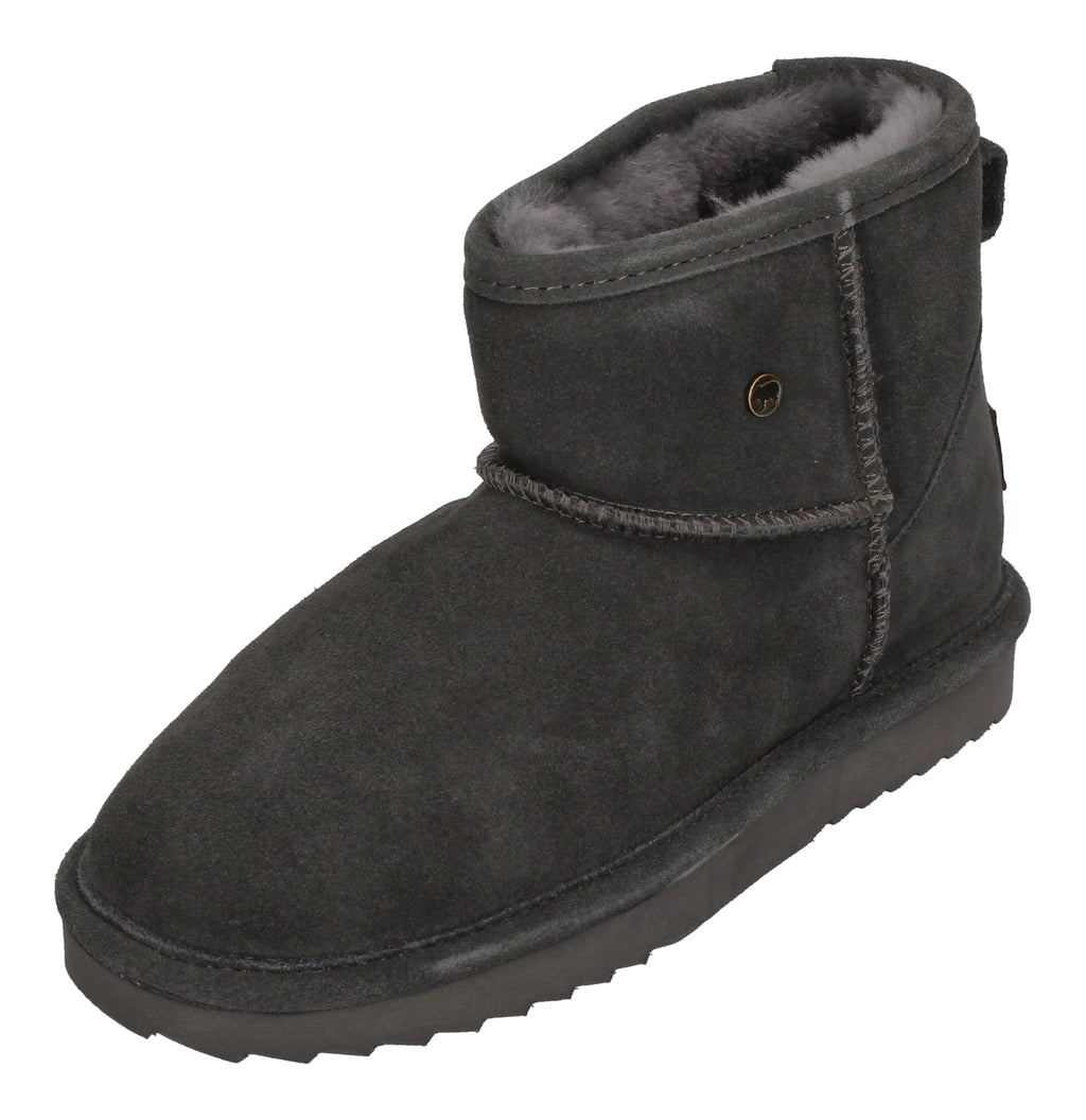 WARMBAT Damenschuhe Schaffell Booties WALLABY - dk grey-0