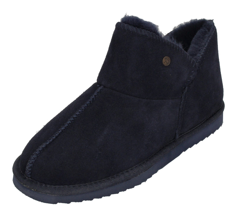 WARMBAT - Damenschuhe Schaffell Booties WILLOW - navy-0